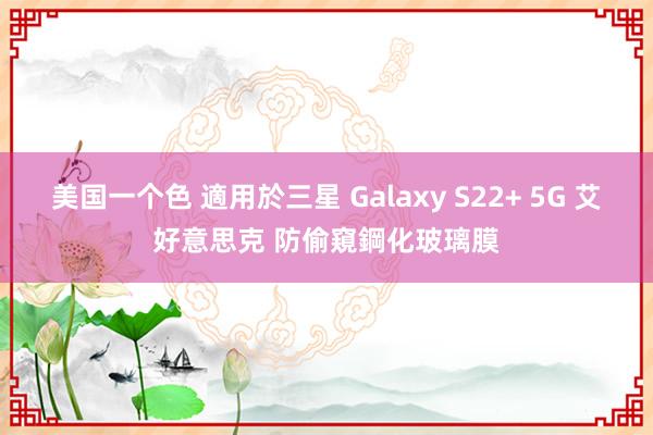 美国一个色 適用於三星 Galaxy S22+ 5G 艾好意思克 防偷窺鋼化玻璃膜